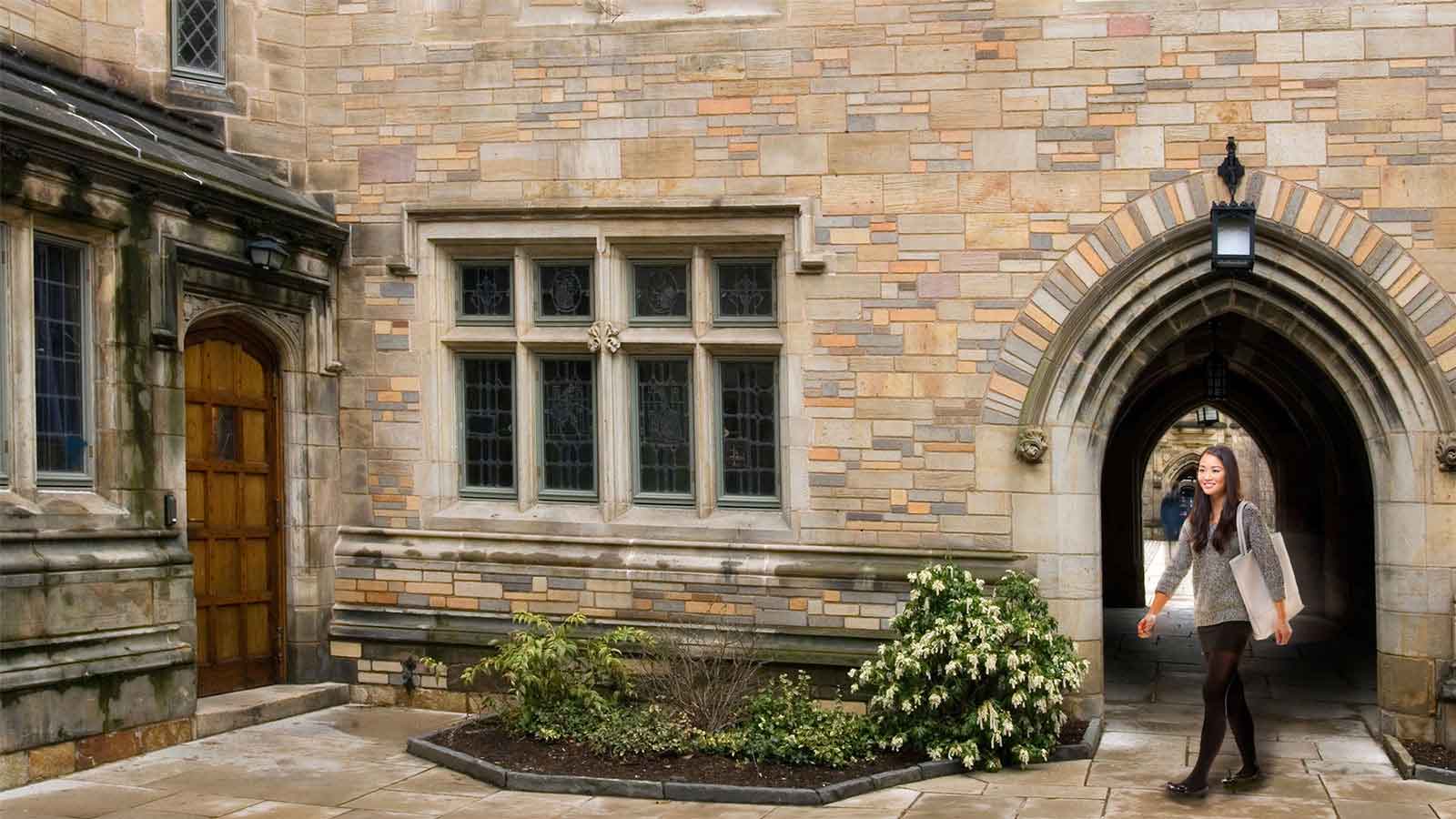 Female Student on Ivy College Campus