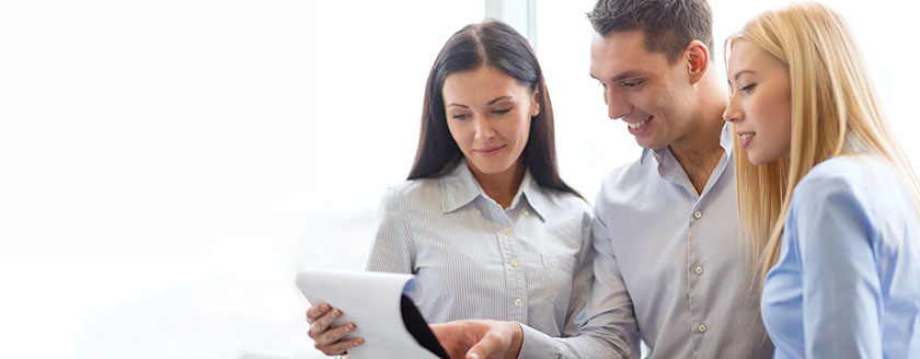Three Students Conferring